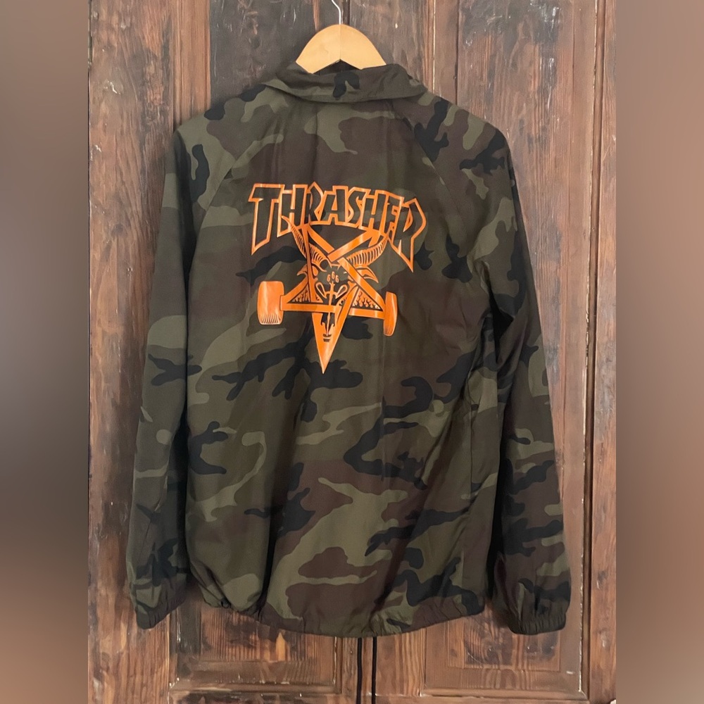 Thrasher Camouflage Skategoat 666 Skateboarding Windbreaker Jacket - Men's Small
